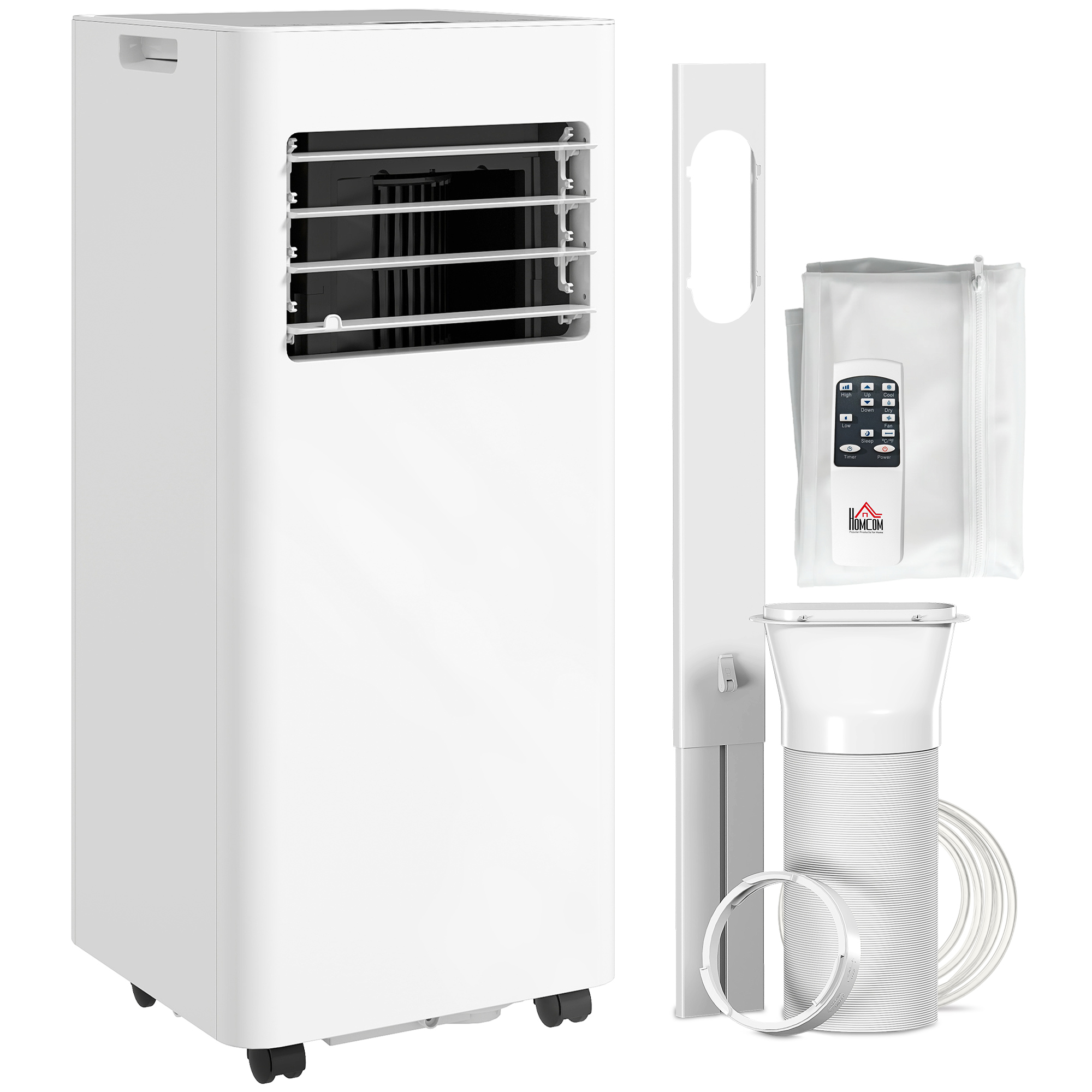 3-in-1 Klimaanlage, Ventilator mit LED-Anzeige, waschbarer Filter, Timer, Weiß