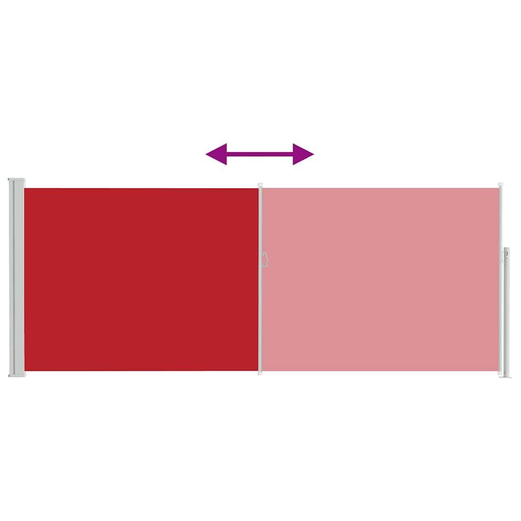 Garten-Seitenmarkise 300x120 cm in Grüngrau und Rot