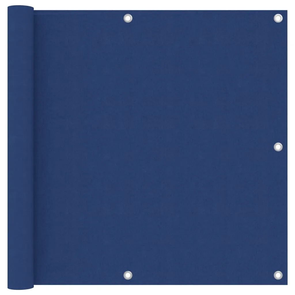 Balkon-Sichtschutz wasserdicht 90 x 300 cm Blau aus PU-beschichtetem Oxford-Gewebe