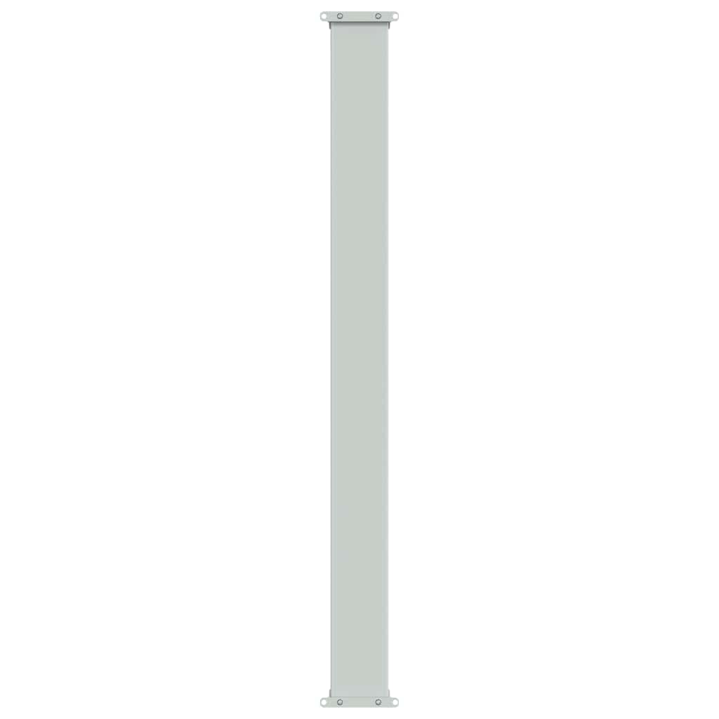 Einziehbare Garten-Seitenmarkise 300x120 cm in Grüngrau und Cremeweiß