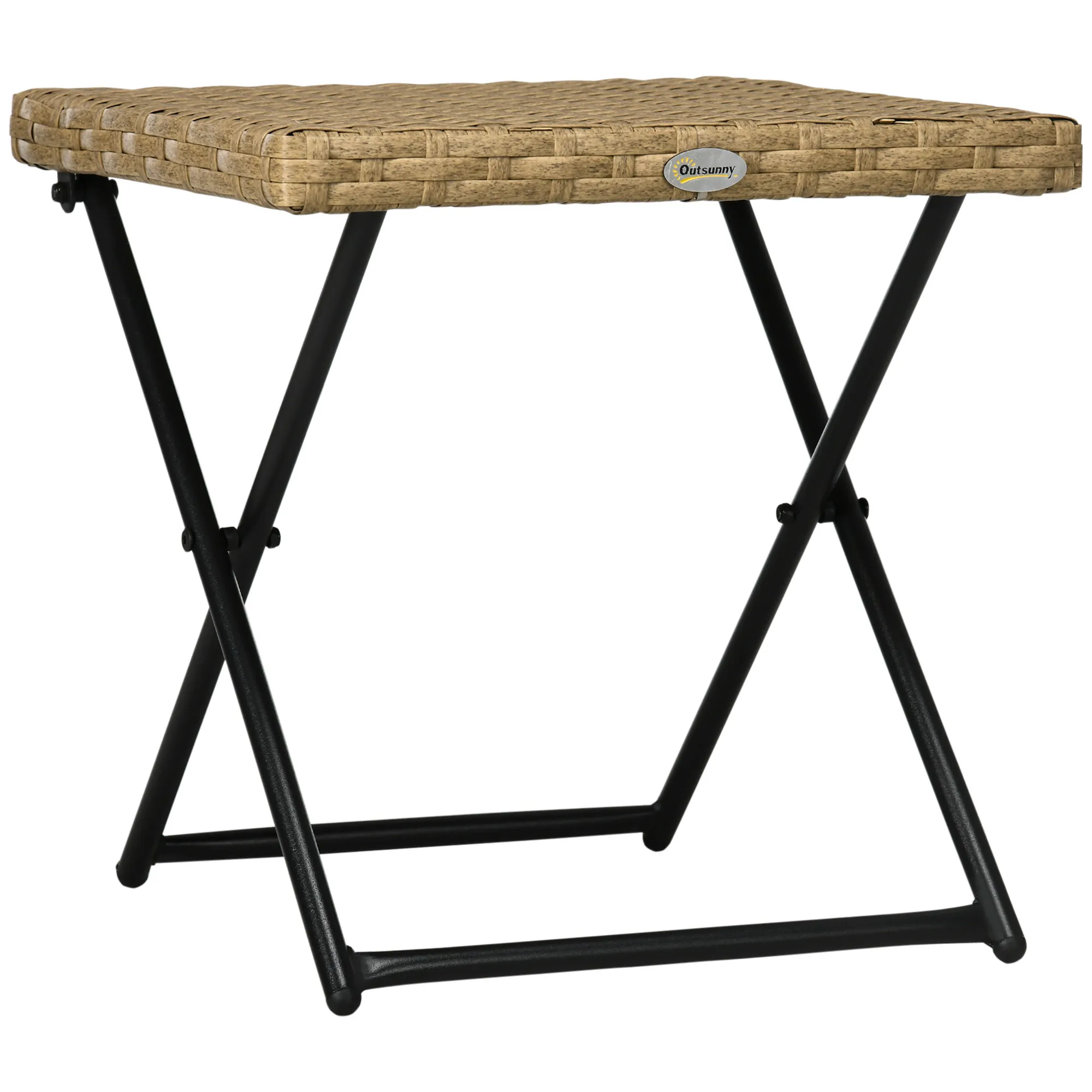 Moderner Klapptisch 40x40x40 cm Naturholz für Garten und Terrasse