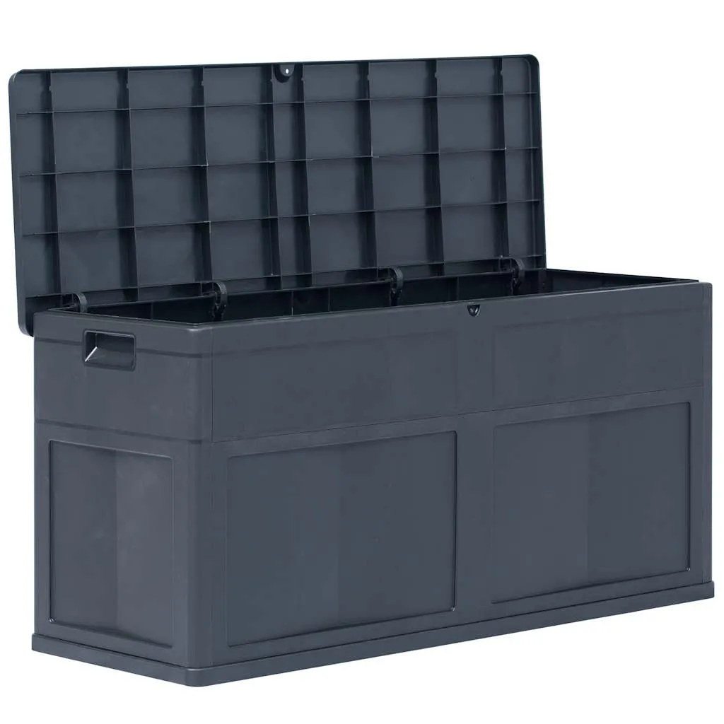Stylische Gartenbox Schwarz 119 x 46 x 60 cm mit 320 L Stauraum