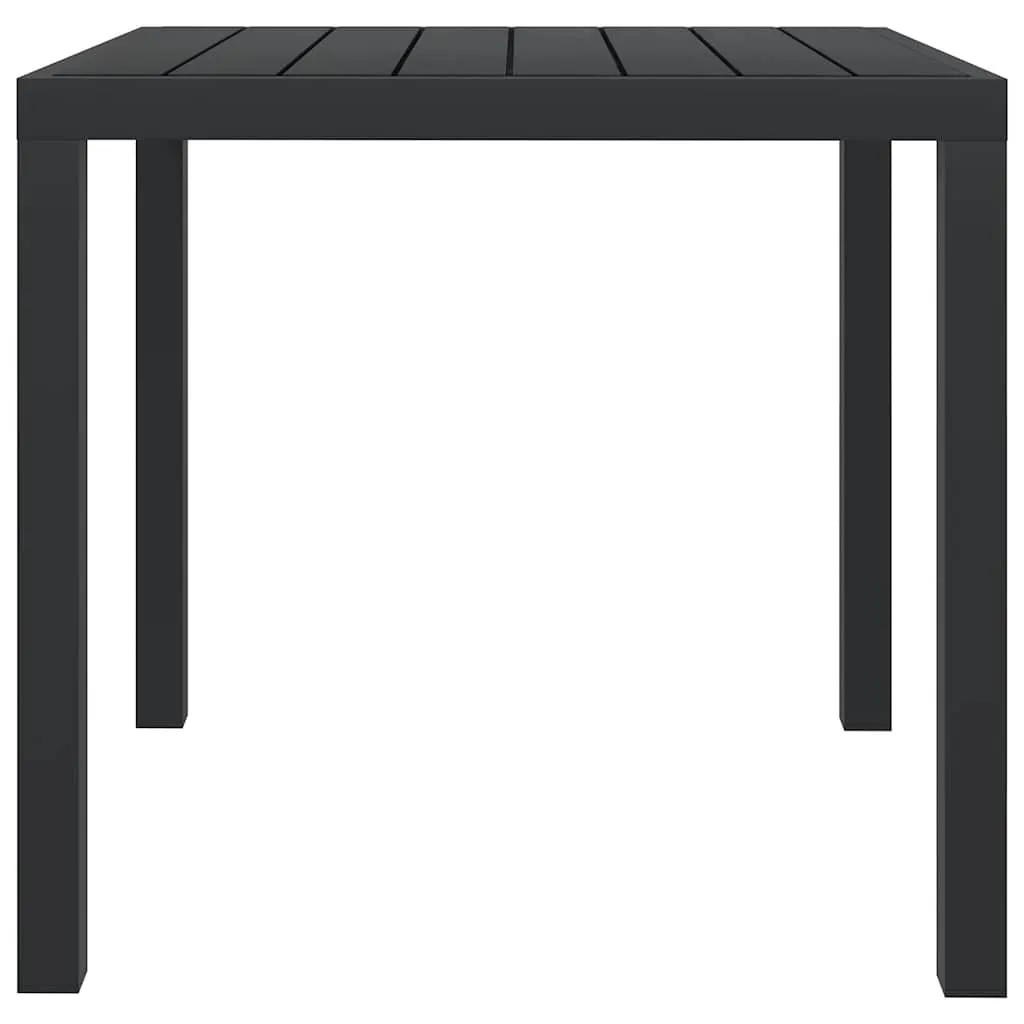 Wetterfester Gartentisch 80 x 80 x 74 cm in Schwarz