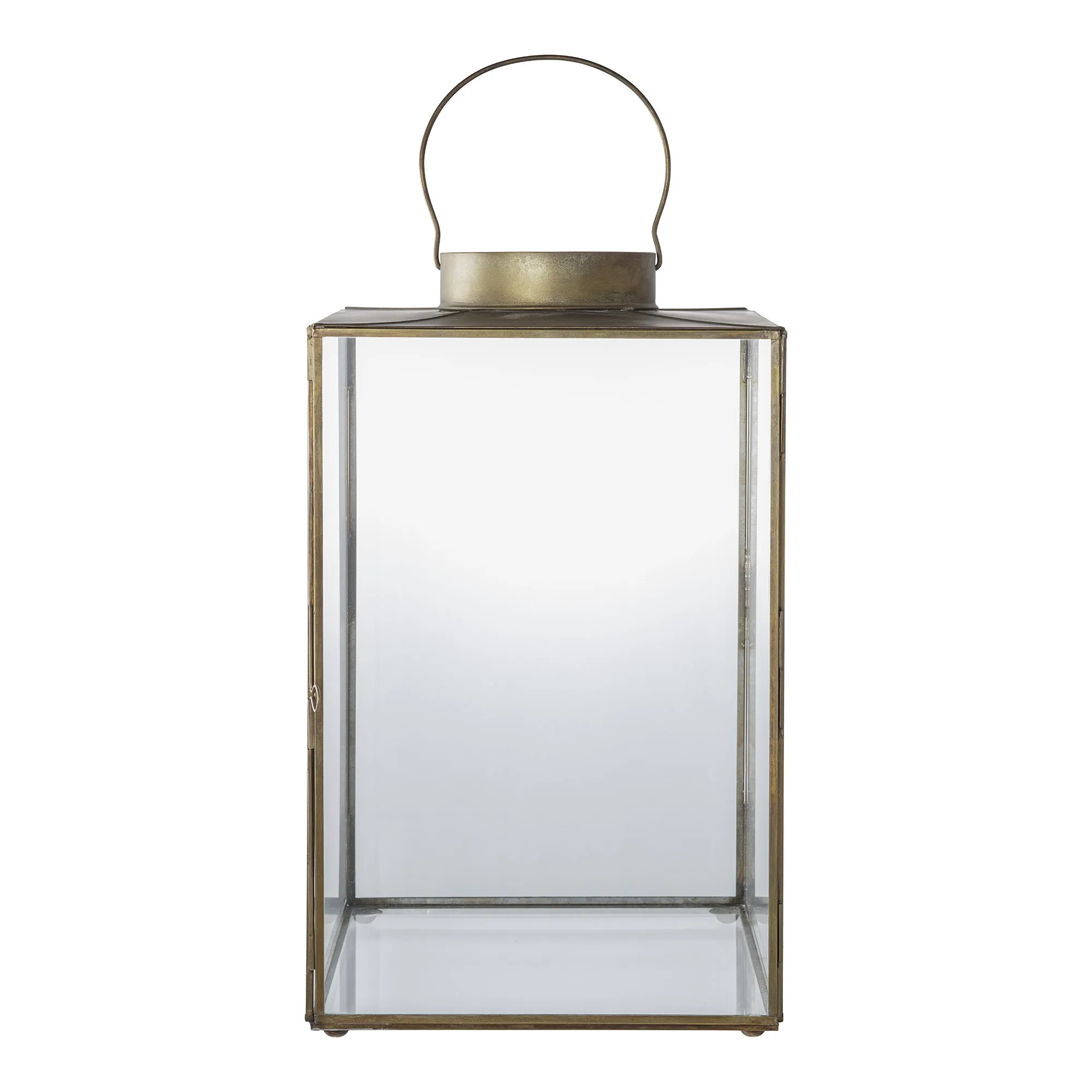 tinkaro Mohali Laterne 24,5 x 24,5 x 42 cm Antik-Messing-Look