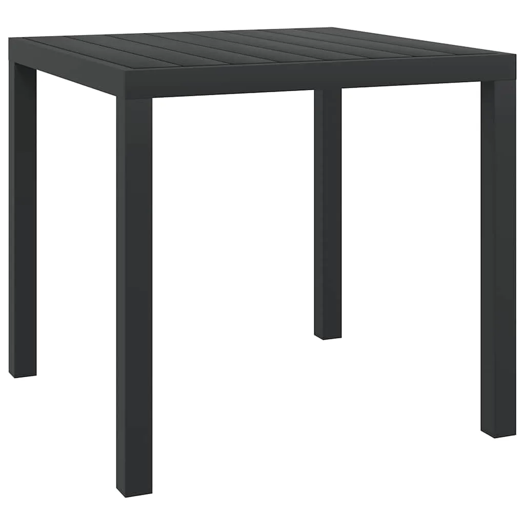 Wetterfester Gartentisch 80 x 80 x 74 cm in Schwarz