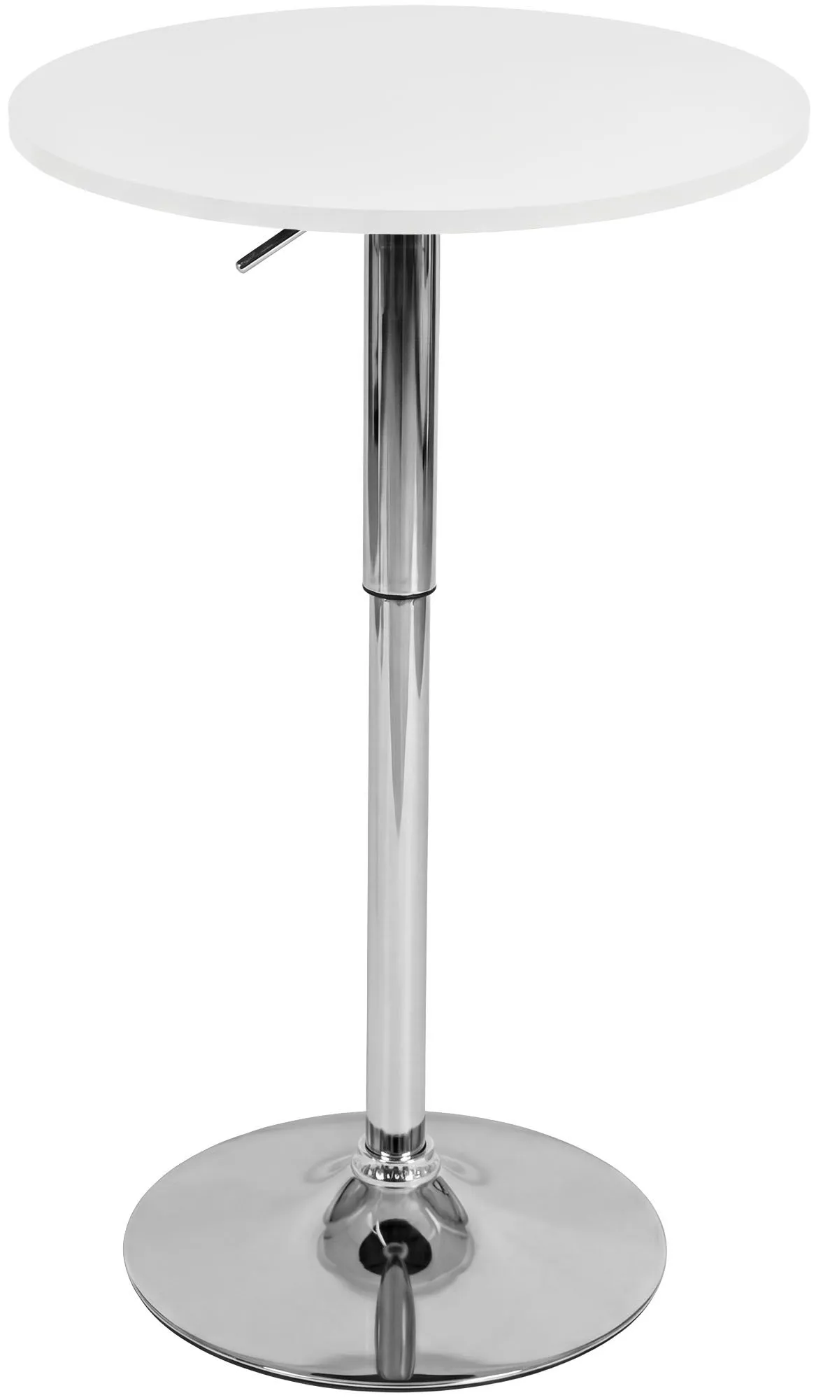 Stehtisch Lamoni 60x60x85-106 cm weiß Massivholz