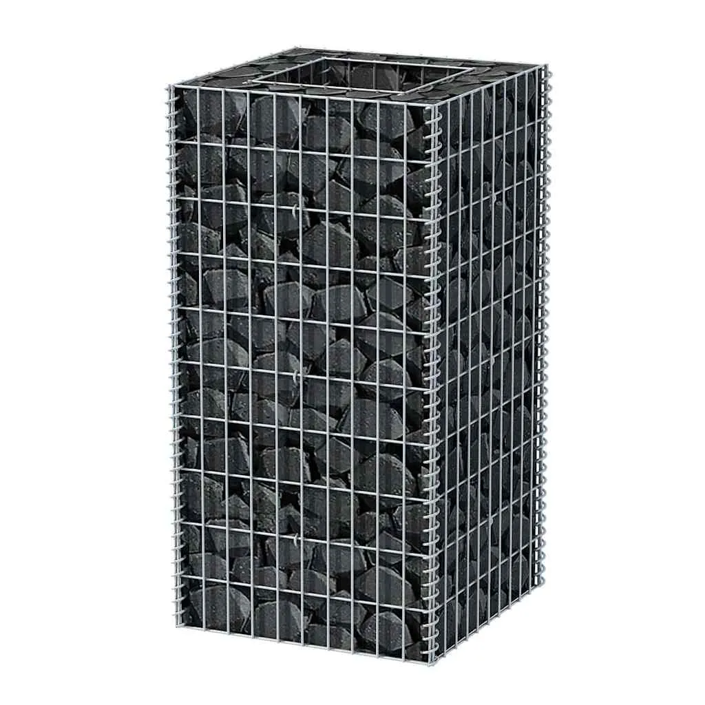 Gabionen-Hochbeet Stahl 50x50x100 cm
