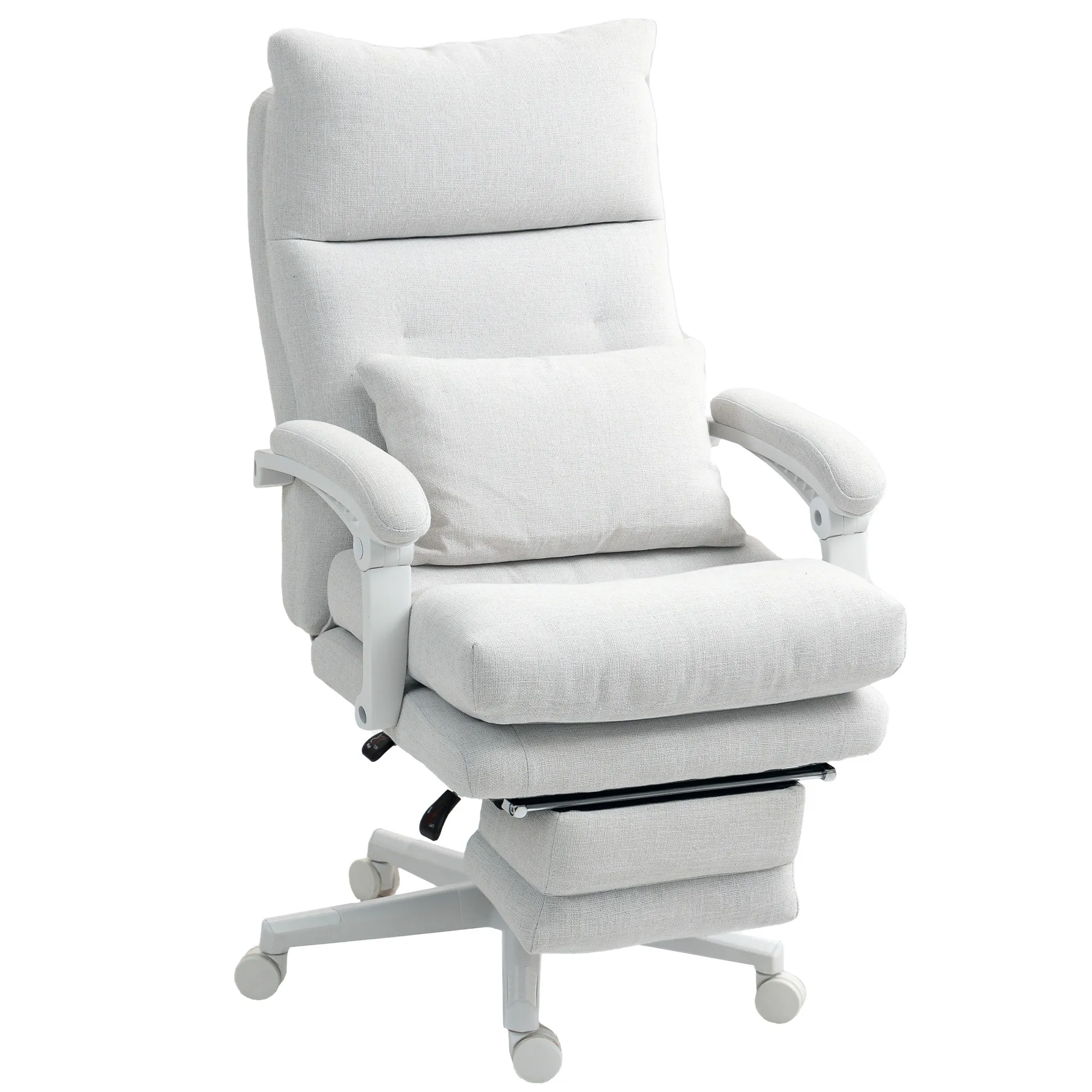Luxuriöser Bürostuhl 68B x 70T x 114-122H cm Cremeweiß