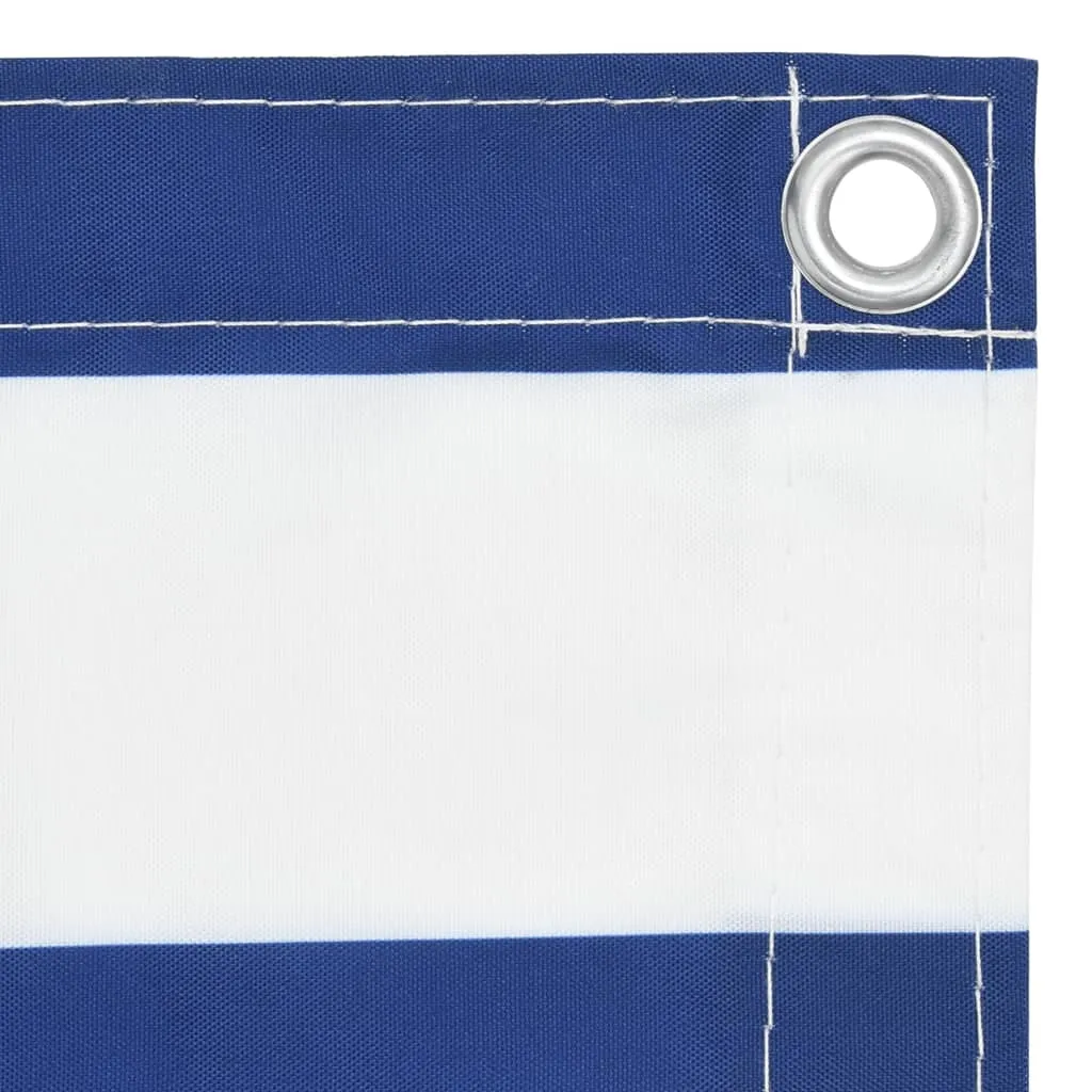 Wasserdichter Balkon-Sichtschutz 90 x 500 cm in Weiß und Blau