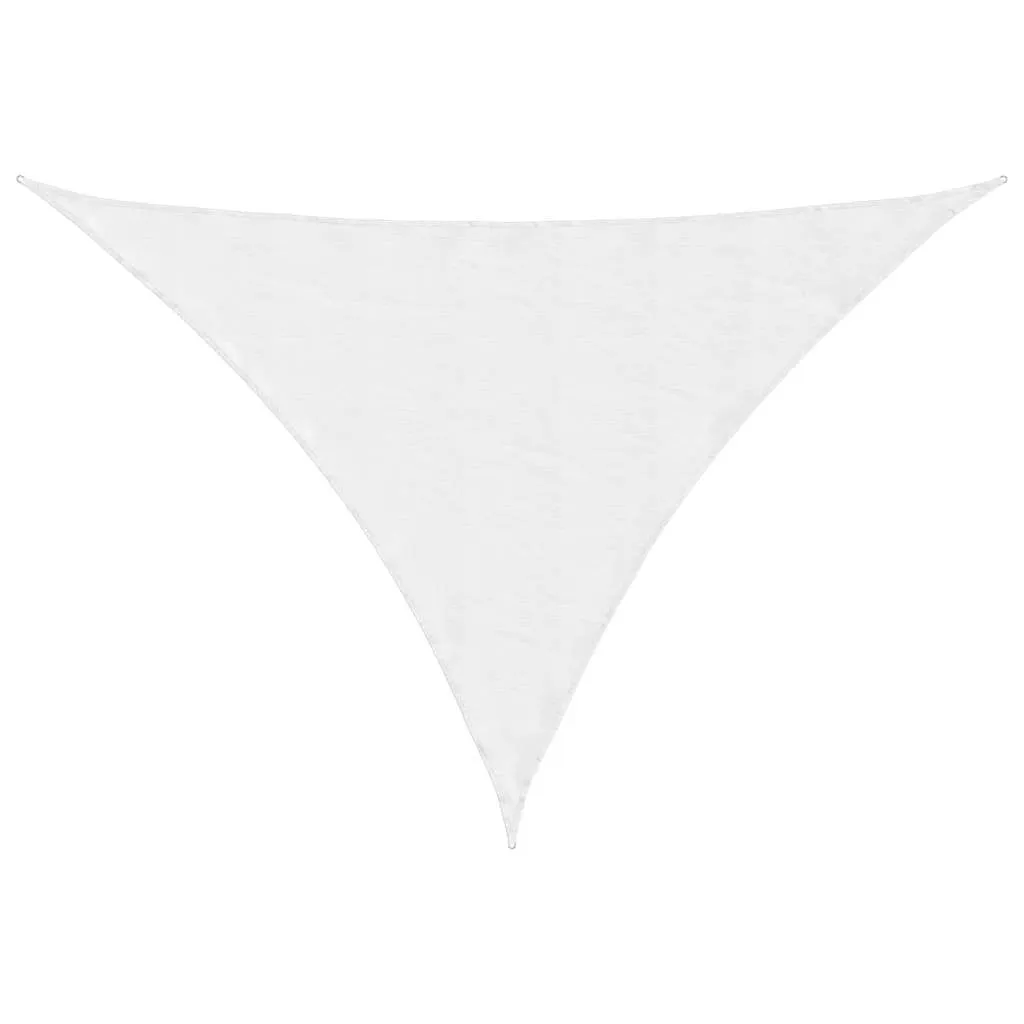 Dreieckiges Sonnensegel 3,5 x 3,5 x 4,9 m in Weiß