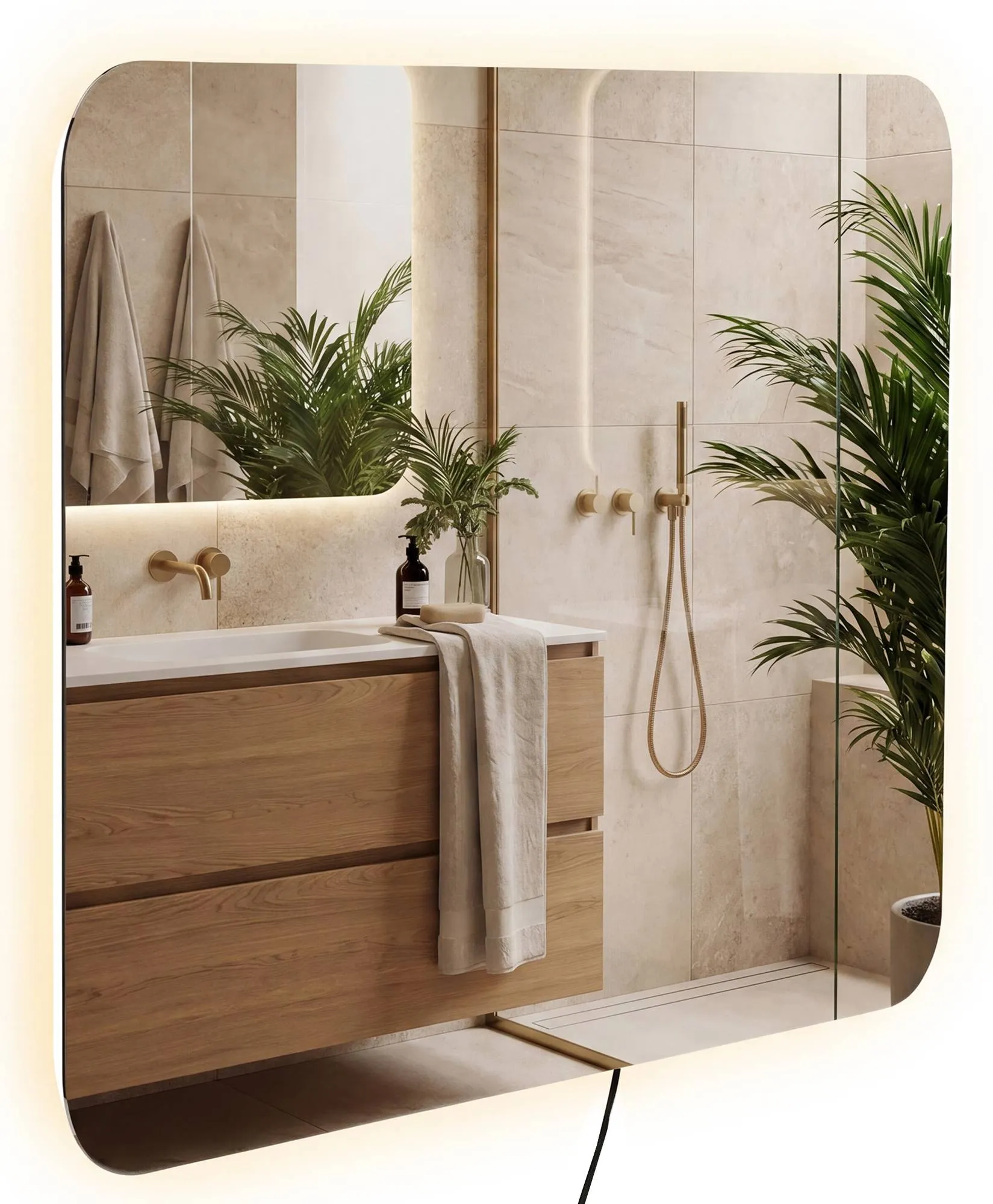 Badspiegel Palmiro 80x60 Klarglas