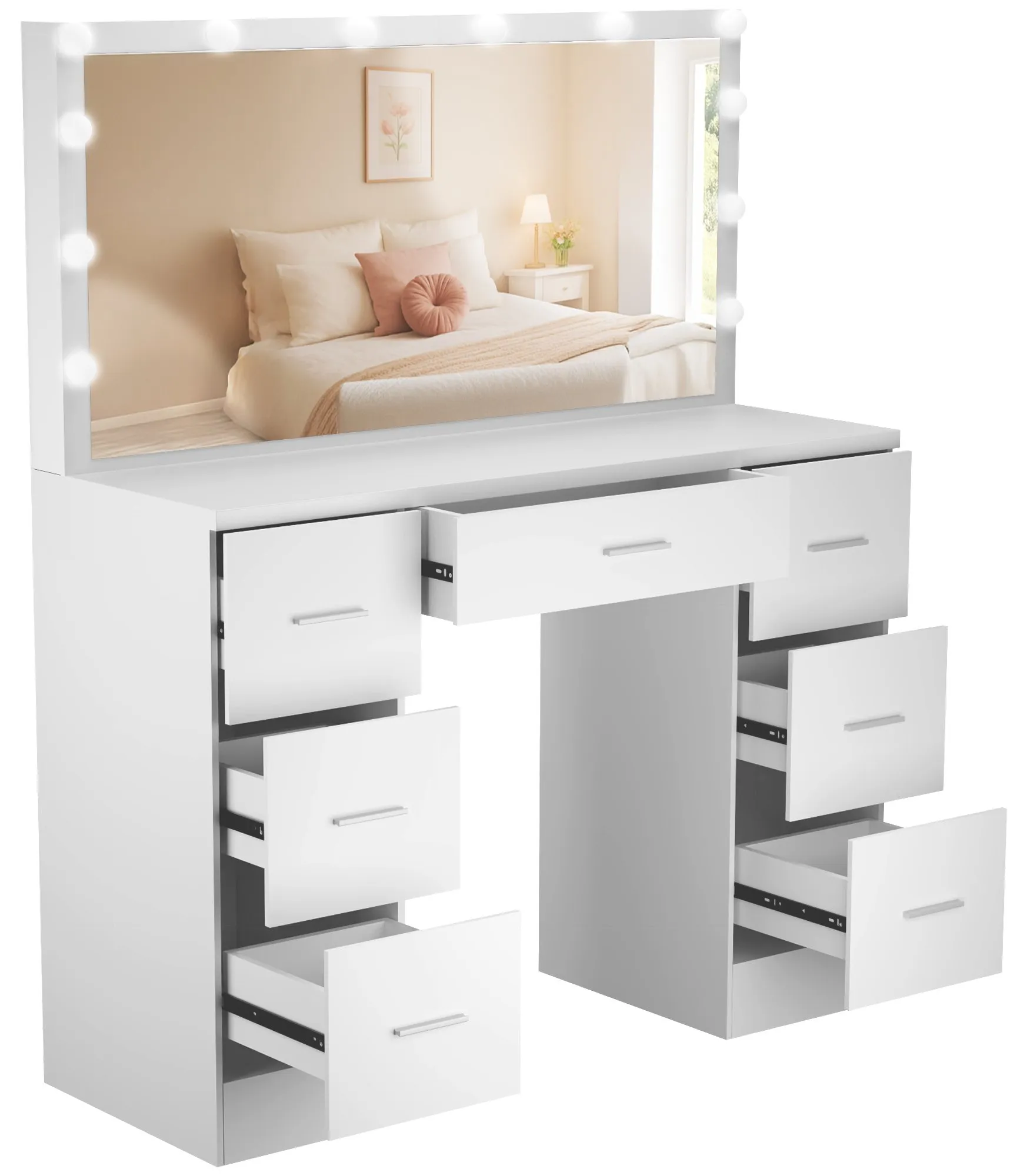 Schminktisch Ginny 110x55x135 cm weiß