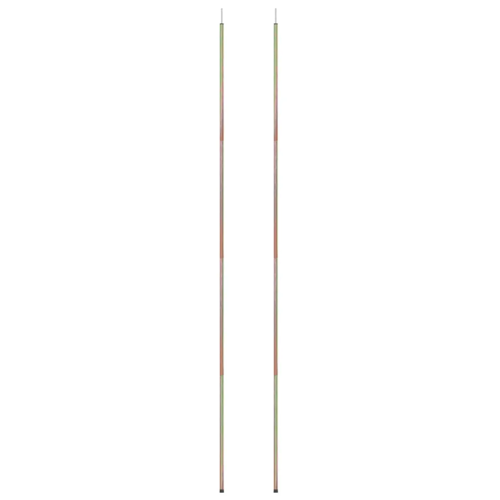 Sonnensegel-Stangen aus verzinktem Stahl 200 cm, Silber