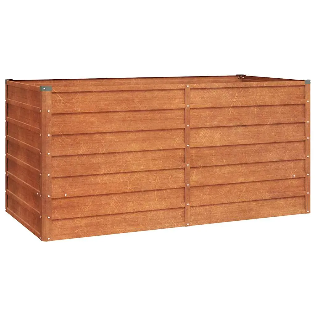 Hochbeet aus Cortenstahl 160 x 80 x 77 cm Rostig