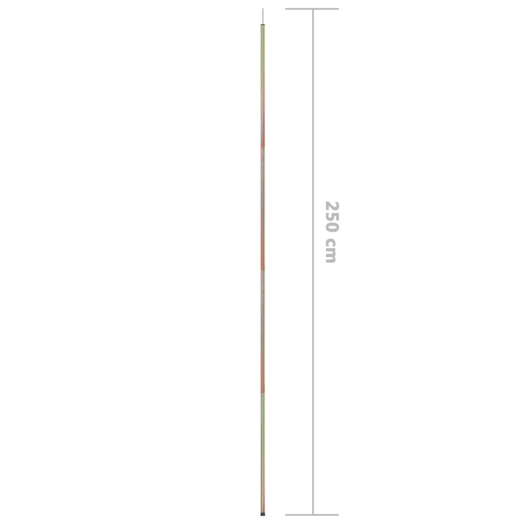 Sonnensegel-Stangen 250 cm aus verzinktem Stahl, 2er Set