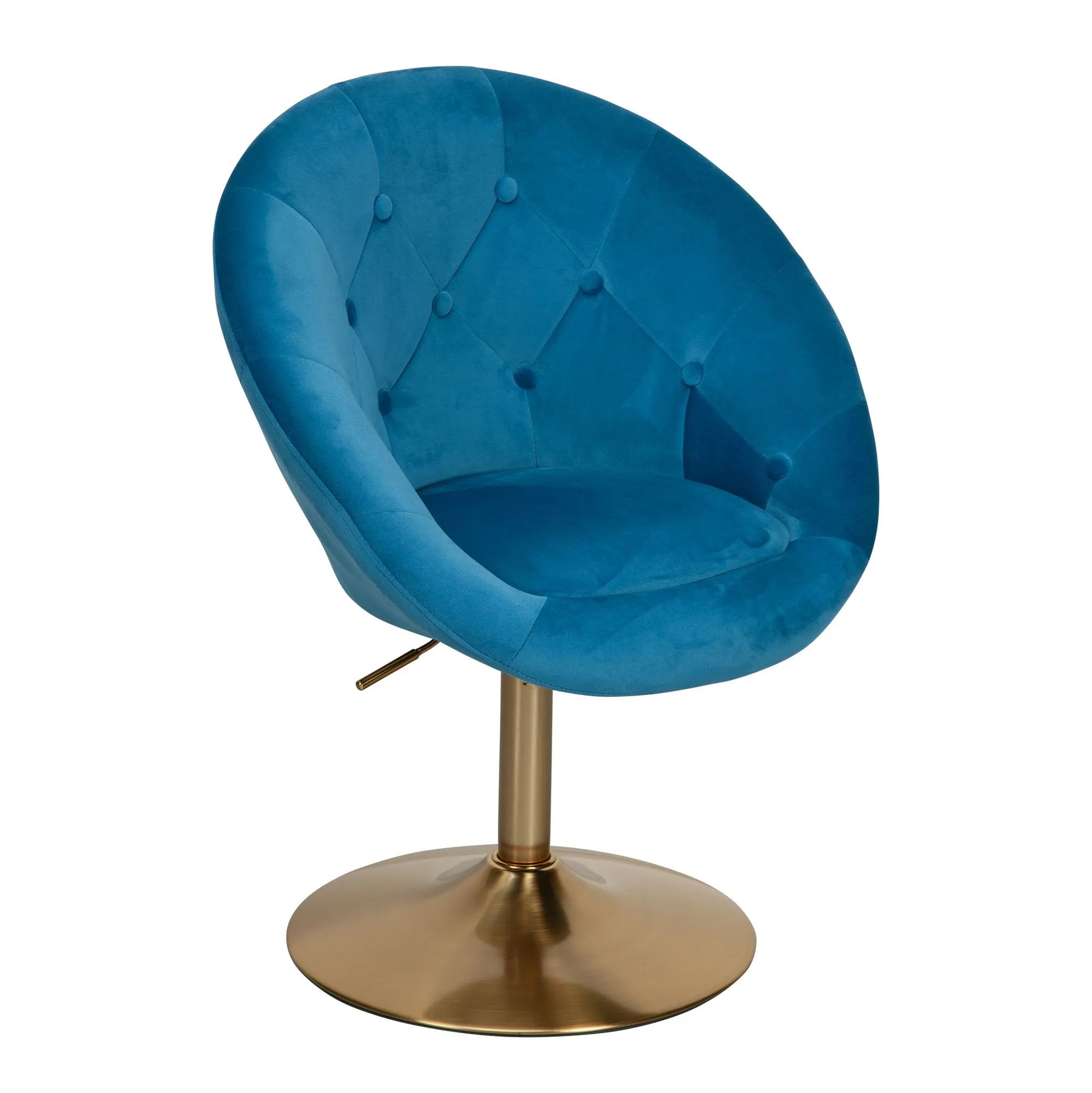 tinkaro Drehsessel LUPUS Samt Loungesessel Blau
