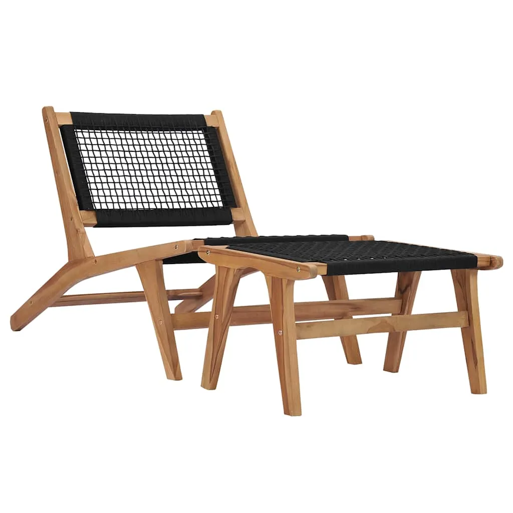 Bequeme Sonnenliege aus Naturholz 89,5 x 57 x 65 cm