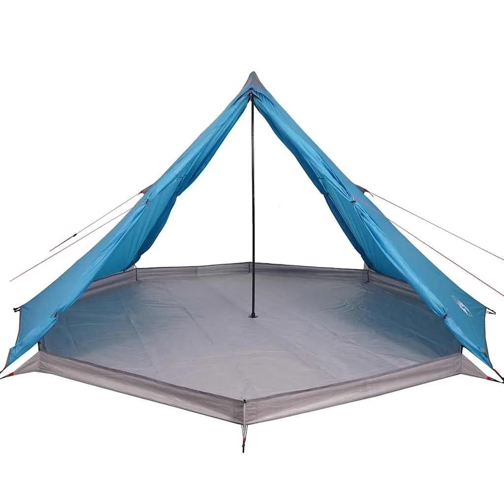 Familienzelt Tipi Blau 400x400x200 cm wasserdicht mit E-Anschluss