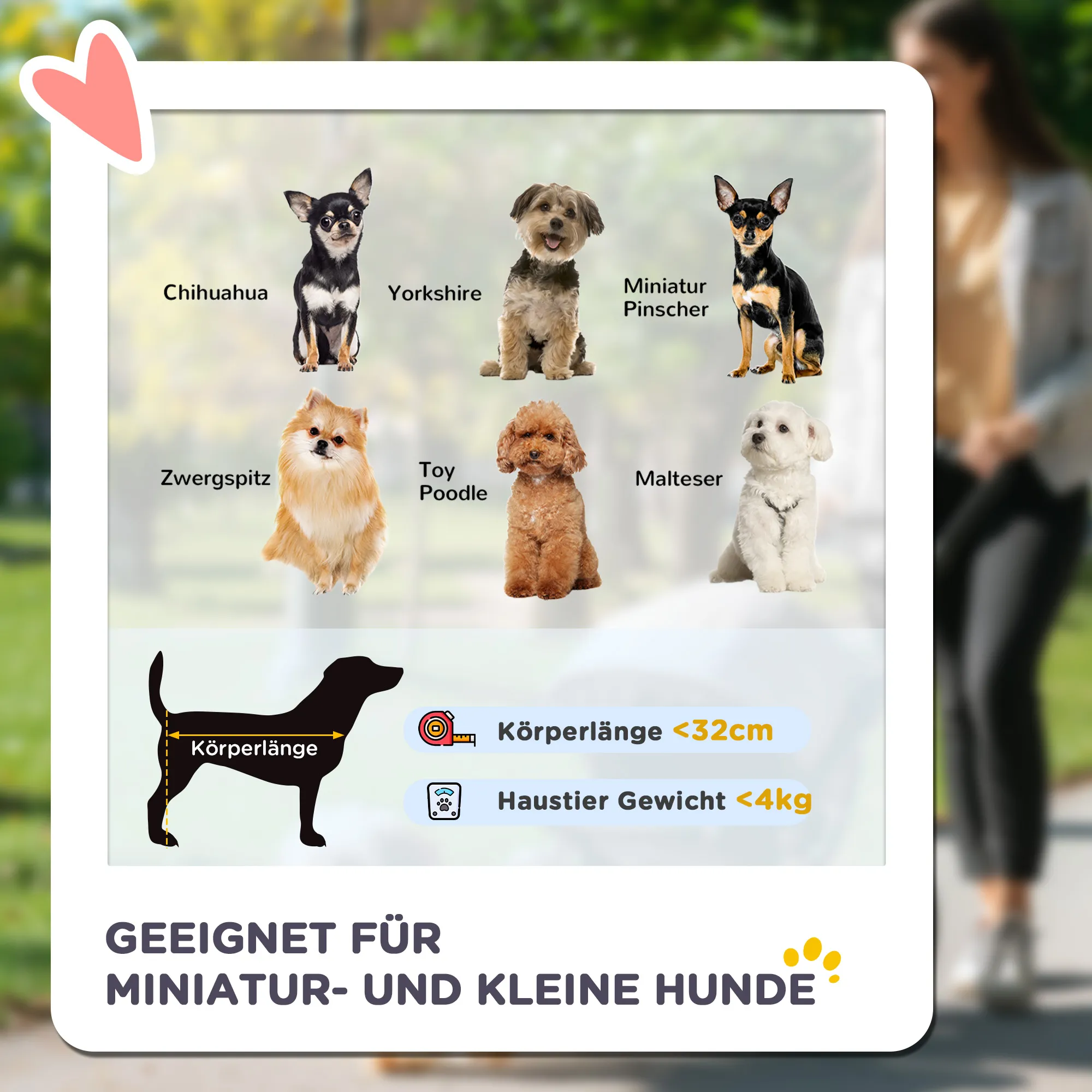 Hundebuggy Rot 67L x 45B x 96H cm für kleine Hunde bis 4 kg