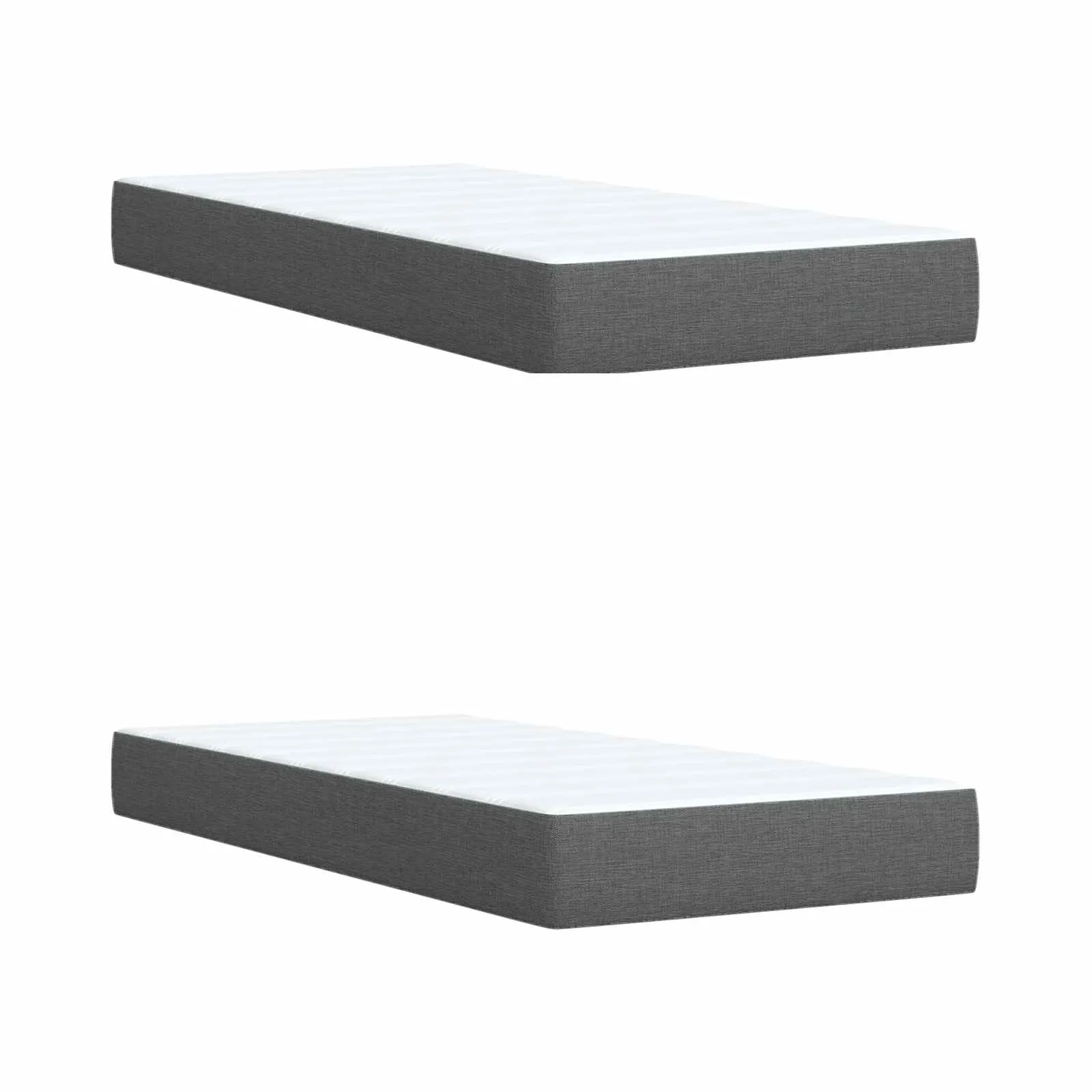 Boxspringbett 200x200 cm Dunkelgrau mit verstellbarem Kopfteil