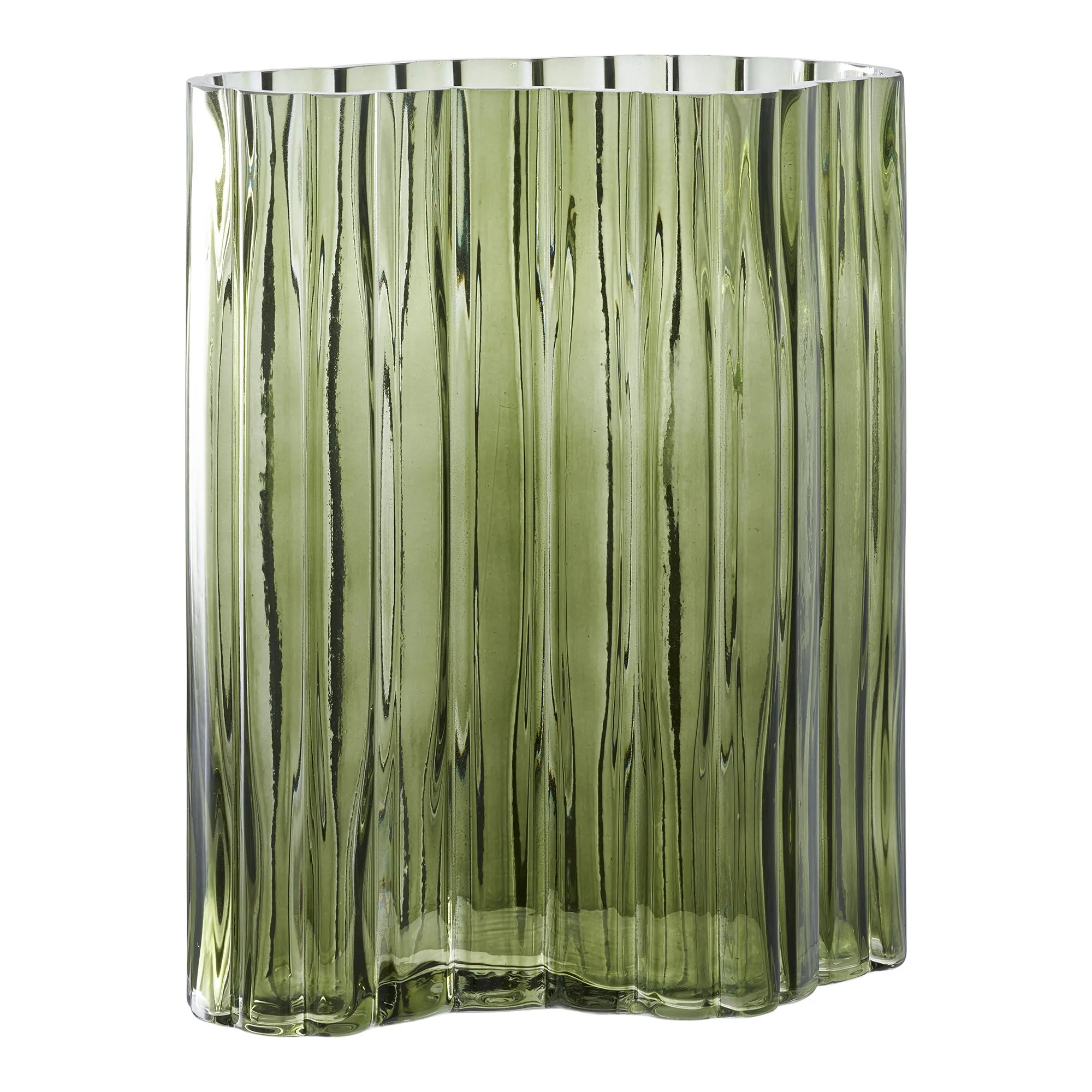 tinkaro Vase Glas 21 x 12 x 26,5 cm Rauchgrün
