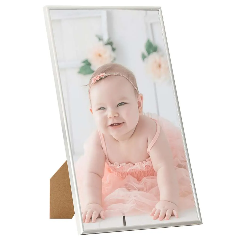 3er Set silberne Fotorahmen 13 x 18 cm