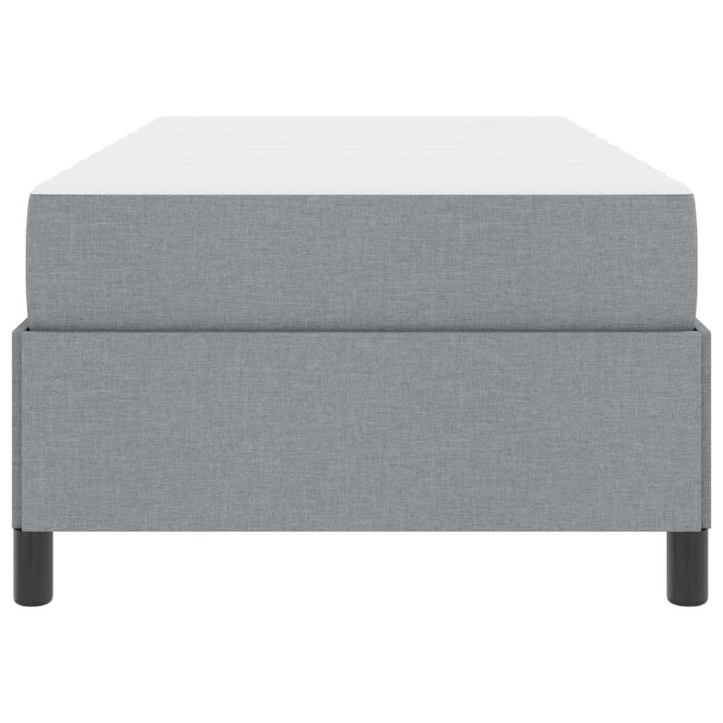 Boxspringbett mit Matratze, Holzwerkstoff, 200 x 90 cm, Hellgrau