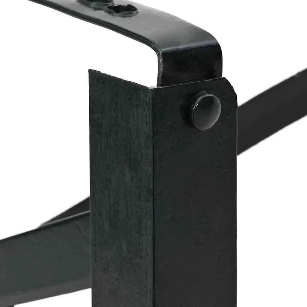 Bier Tischbein 2 pcs Schwarz 39 x 3 x 75 cm