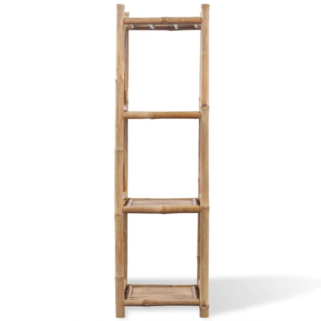 Bambus-Regal 35 x 35 x 117 cm in naturbelassener Bambus-Farbe mit 4 Ablagen