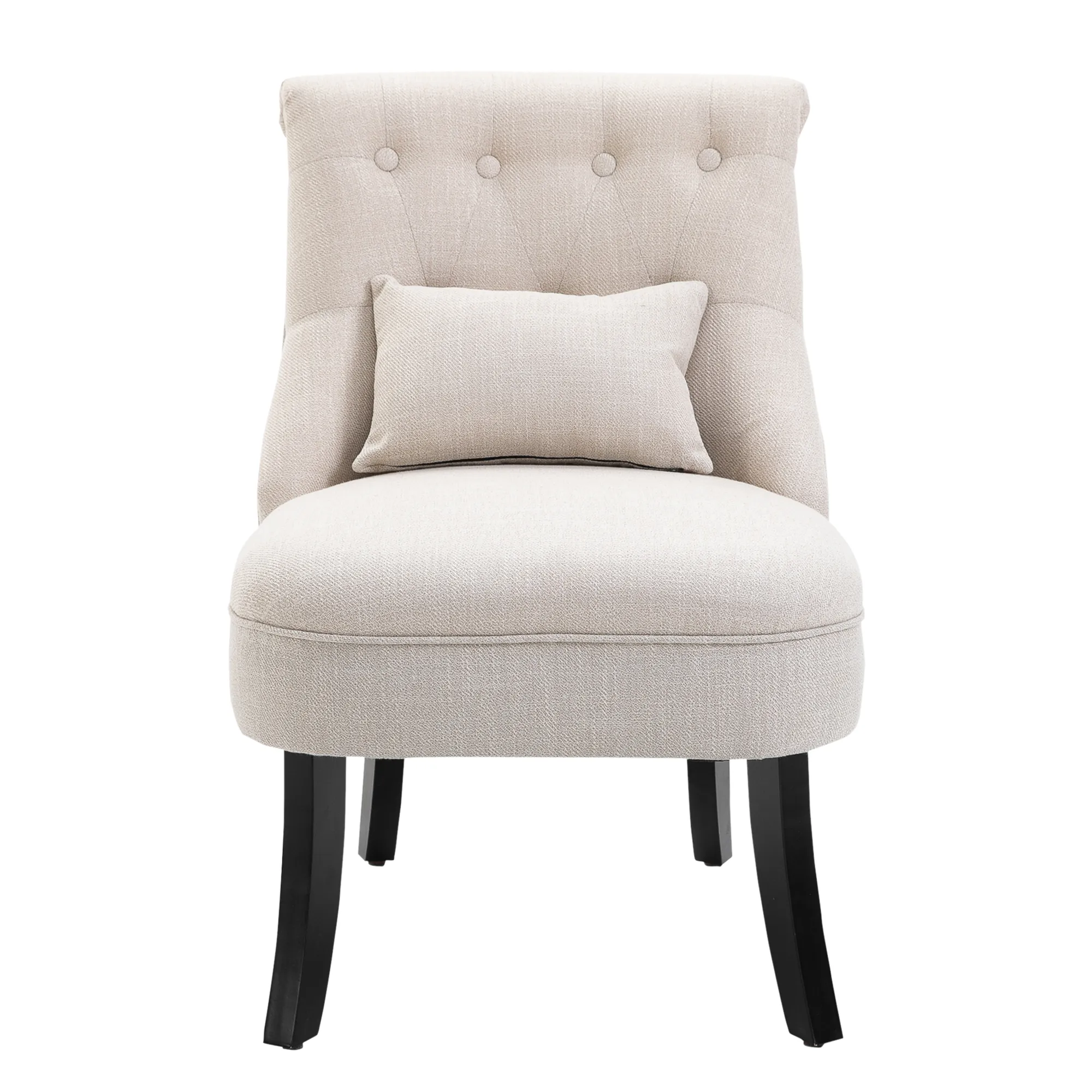 Eleganter Esszimmerstuhl 52,5x69x77 cm Cremeweiß