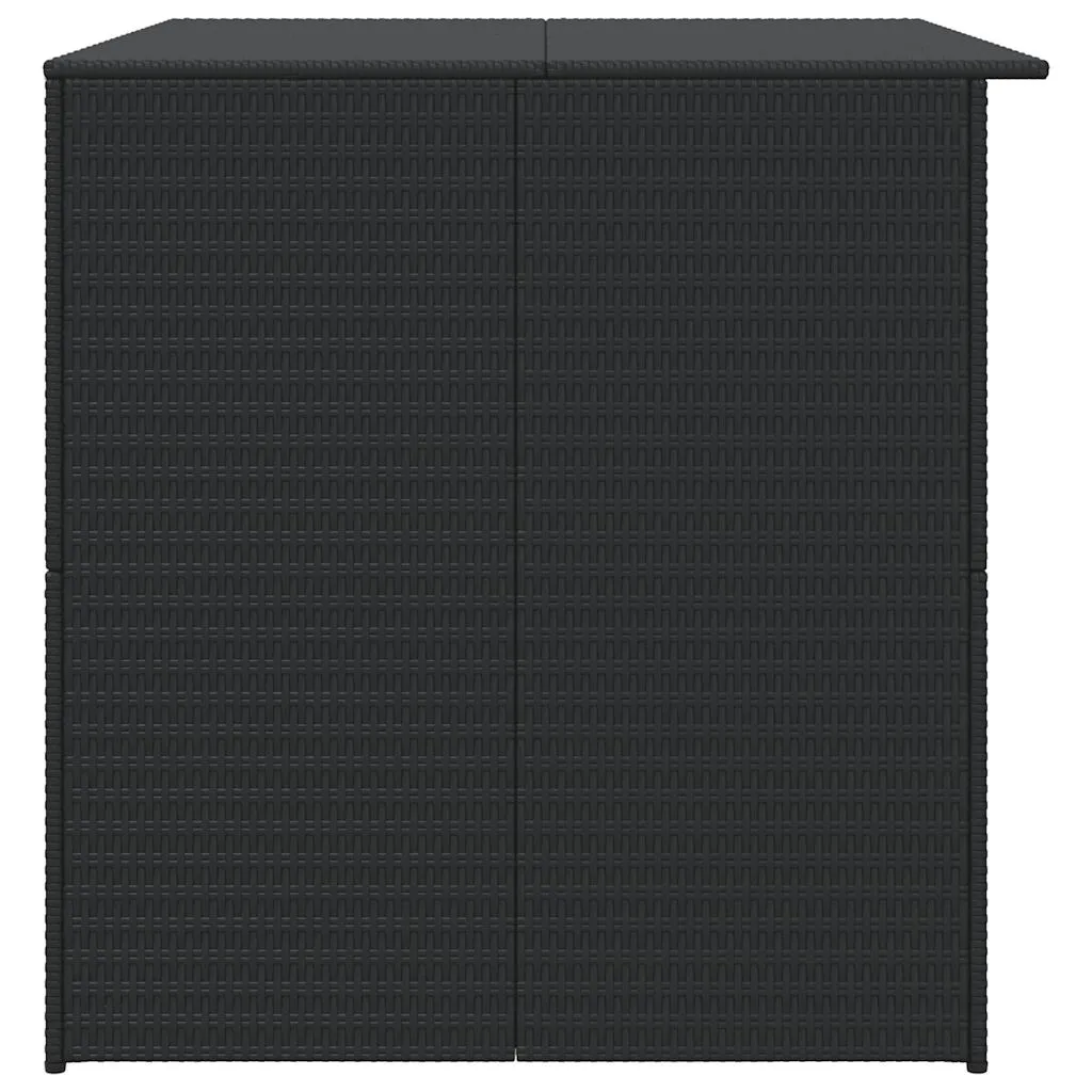 Gartenbox Schwarz 150 x 100 x 100 cm aus PE-Rattan