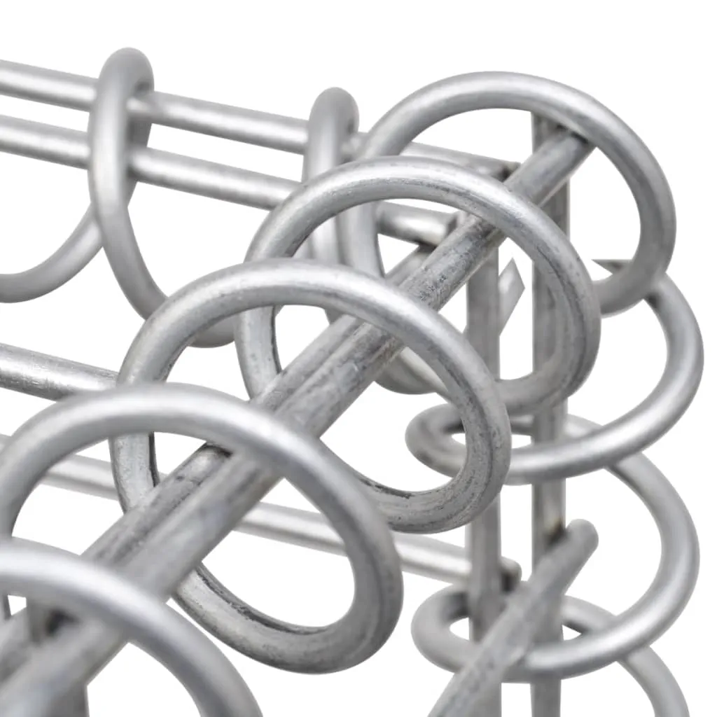 Gabionen-Pflanzgefäß 260 x 40 x 60 cm in Silber