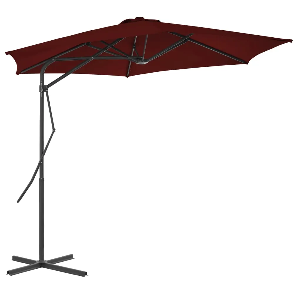 Eleganter Gartenschirm 300 x 230 cm in Bordeauxrot
