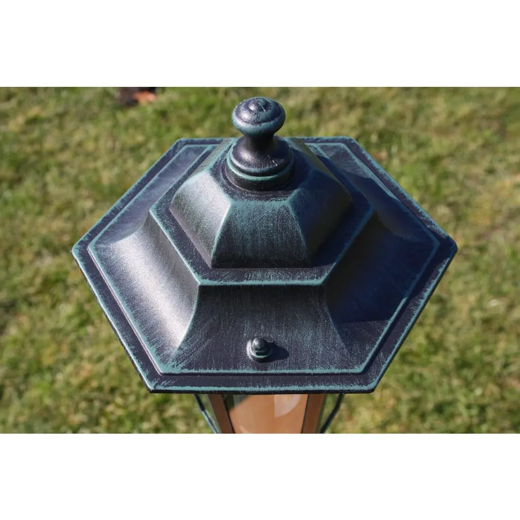 2er Set Gartenlampen Dunkelgrün 105 cm Aluminium und Glas