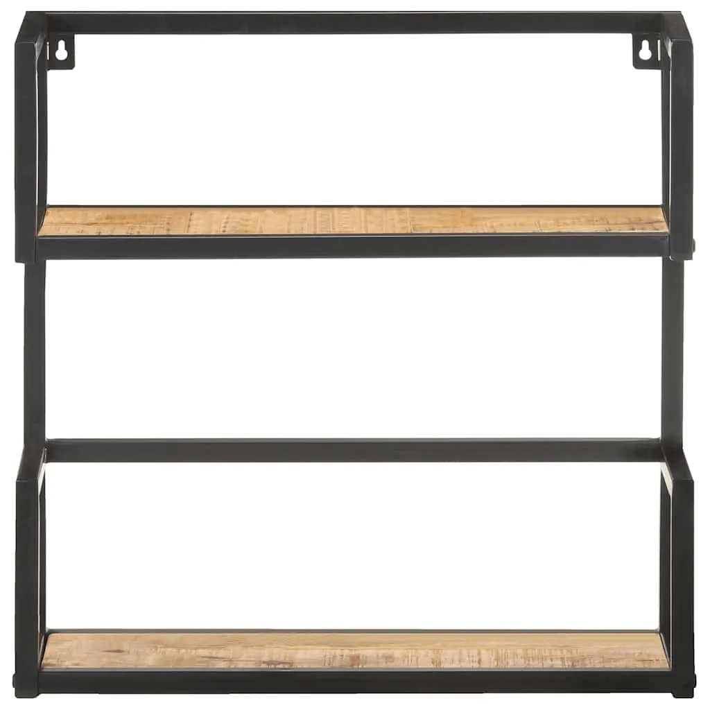 Wandregal 80x20x60 cm Raues Mangoholz