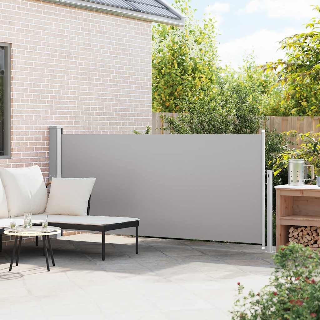 Garten-Seitenmarkise 300x140 cm in Grüngrau und Grau