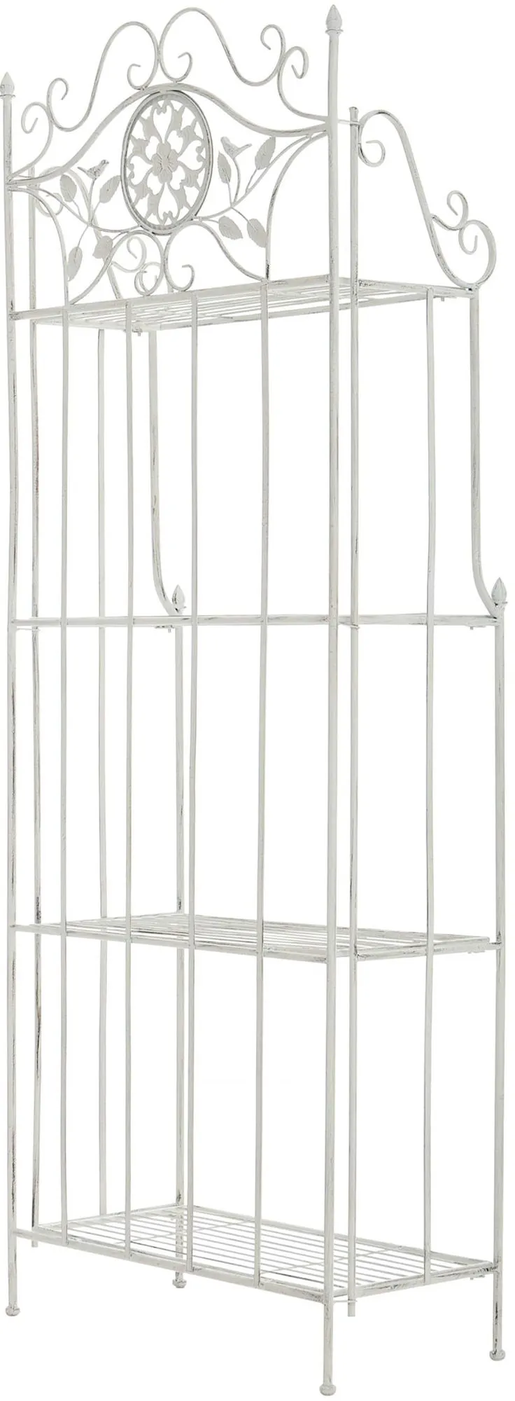 Pflanzenregal Flora klappbar 175x66x32 cm antik weiß