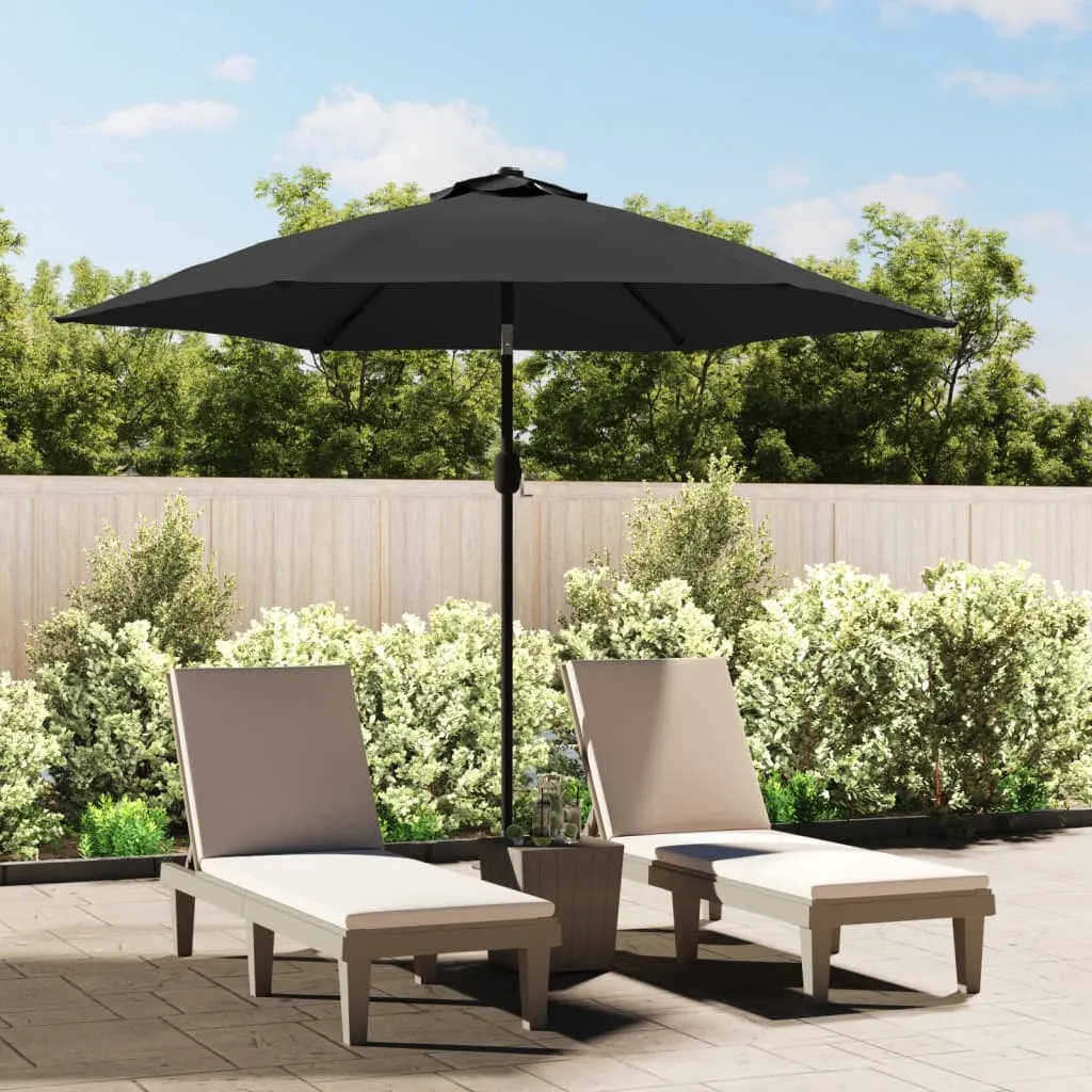 Eleganter Sonnenschirm Anthrazit 300 x 225 cm mit LED-Beleuchtung