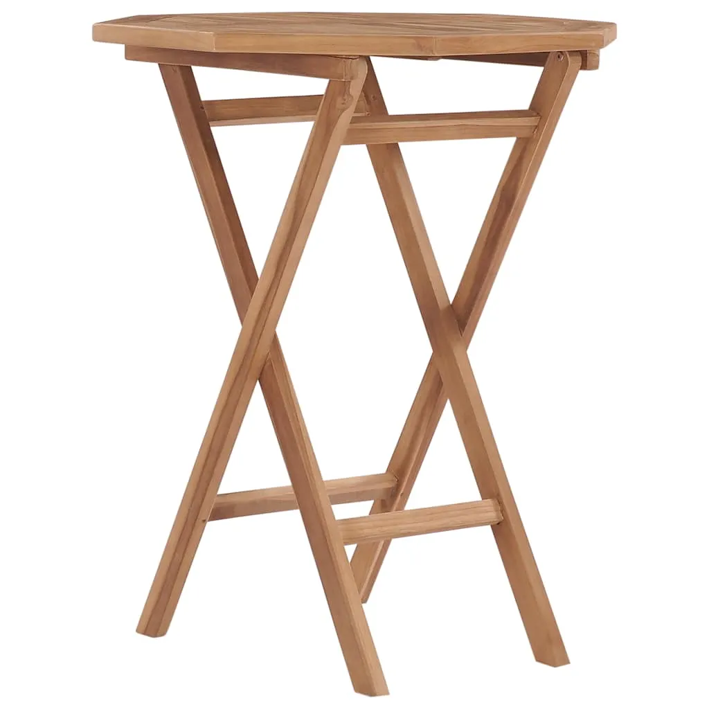 Klappbarer Gartentisch 60x60x75 cm Teak Massivholz