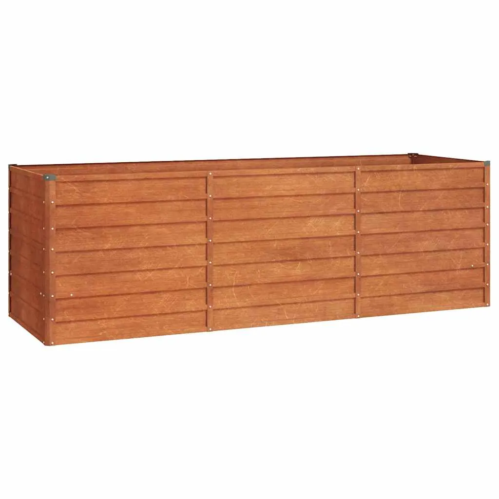 Hochbeet aus Cortenstahl 240 x 80 x 77 cm Rostig