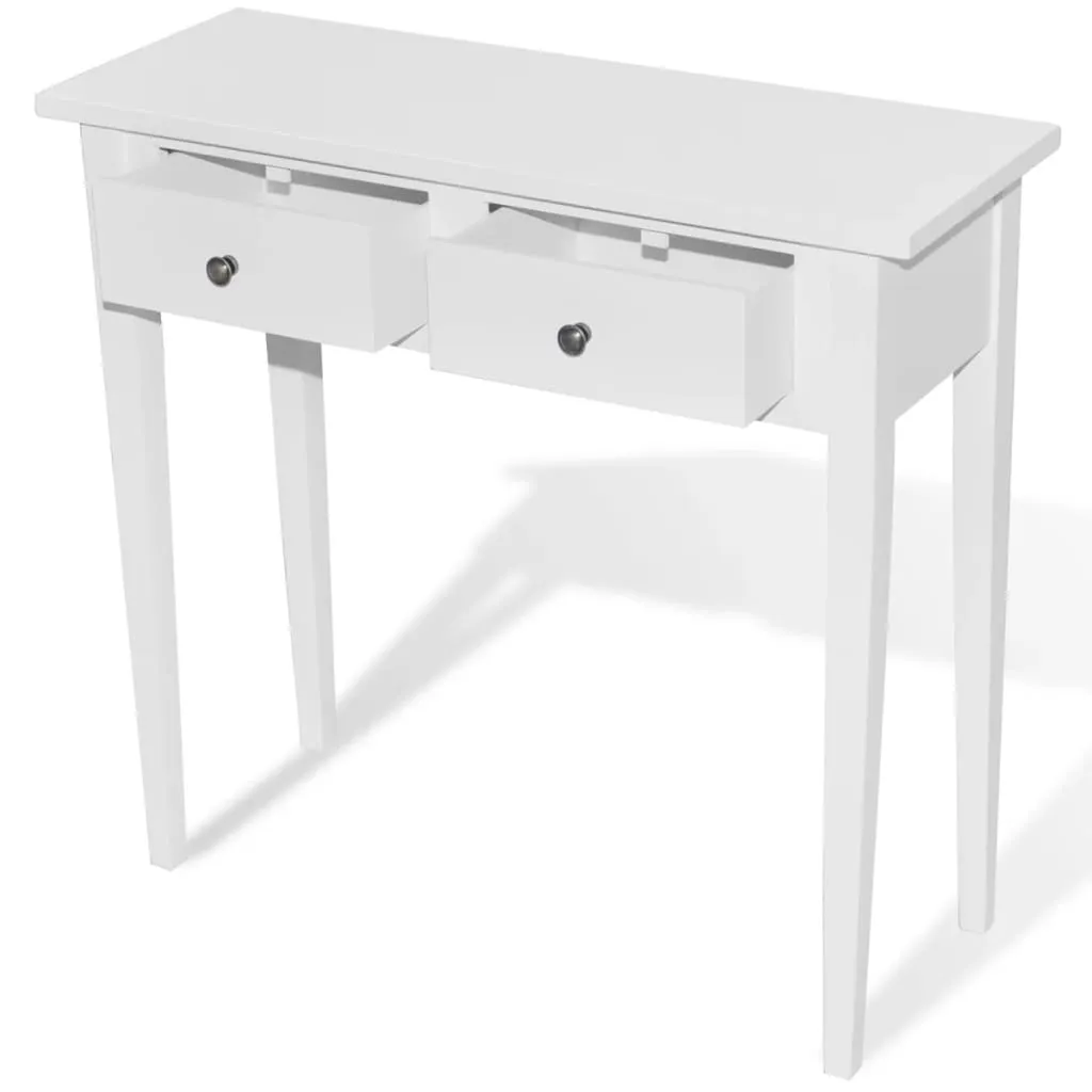 Konsolentisch Weiß 79 x 30 x 74 cm mit Schubladen