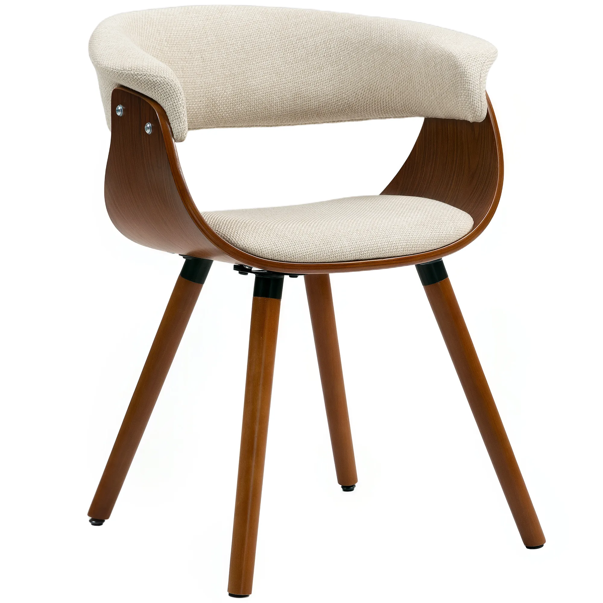 Eleganter Akzentstuhl 62B x 55T x 75H cm in Beige und Braun