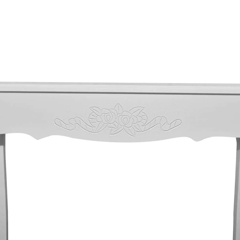 Konsolentisch Weiß 100 x 35 x 78 cm aus MDF und Kiefernholz