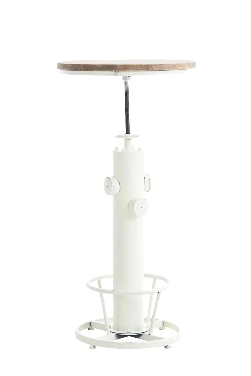 Stehtisch Ruhr Massivholz 54 cm antik weiß