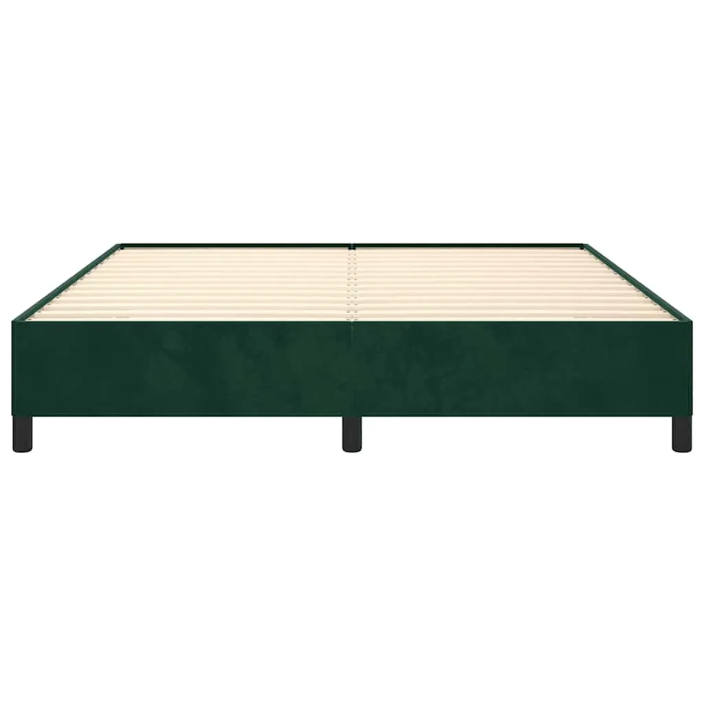 Bettgestell ohne Matratze Dunkelgrün 180x200 cm Samt