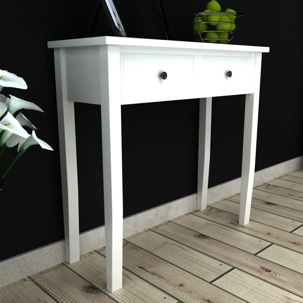 Konsolentisch Weiß 79 x 30 x 74 cm mit Schubladen