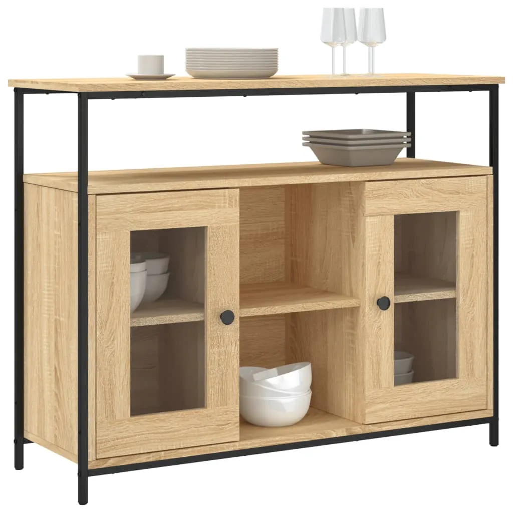 Klassisches Sideboard 100 x 35 x 80 cm in Sonoma-Eiche