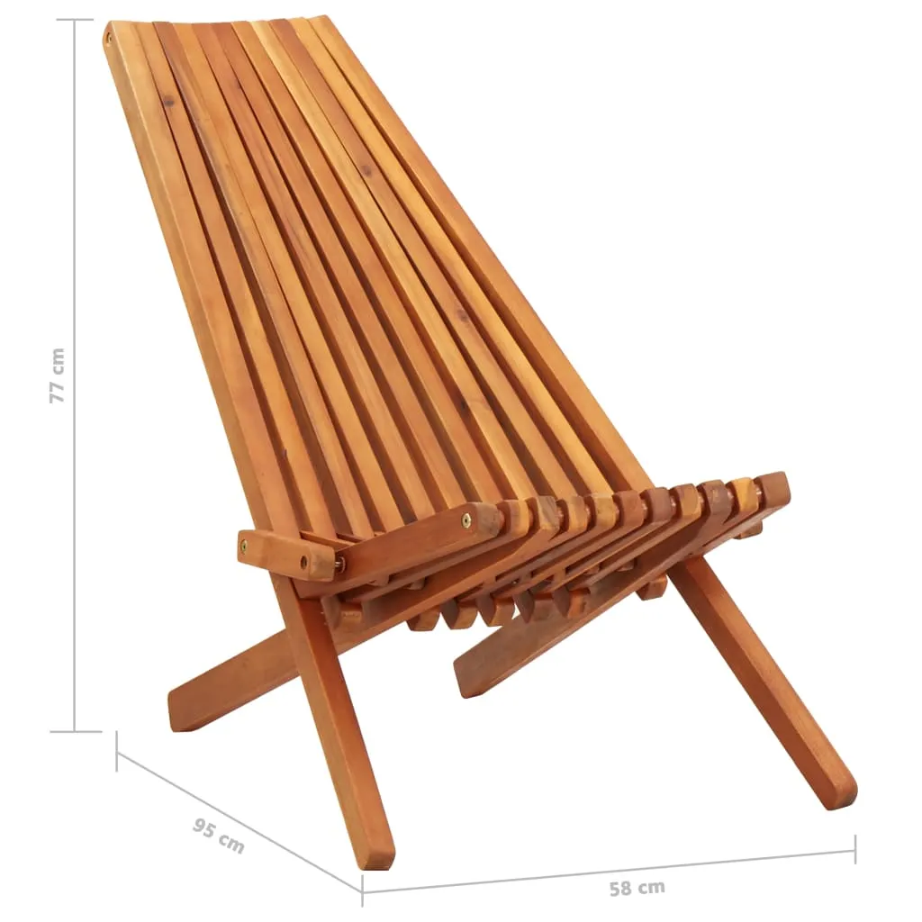 Klappstuhl aus Echtholz Braun 58 x 95 x 77 cm