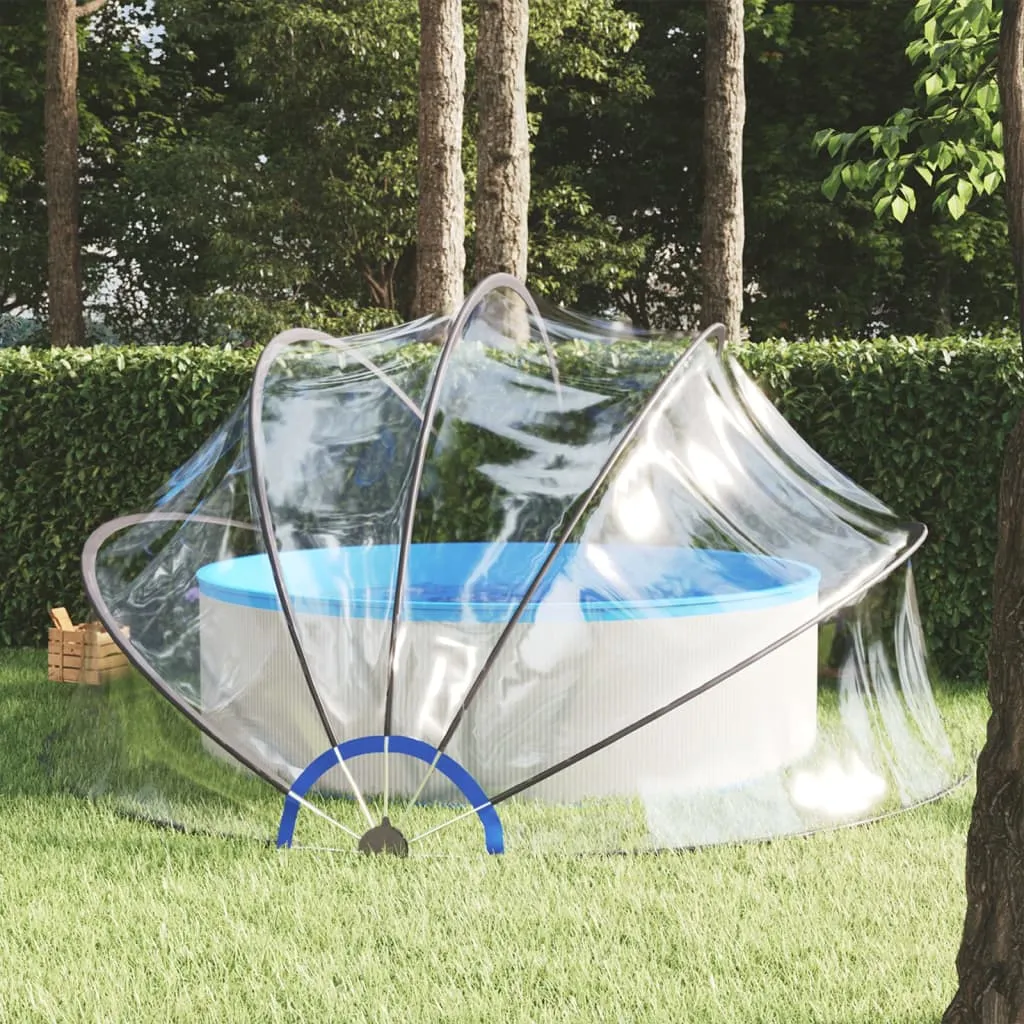 Transparente Pool-Kuppel aus PVC mit Glasfaserkonstruktion 440 x 220 cm