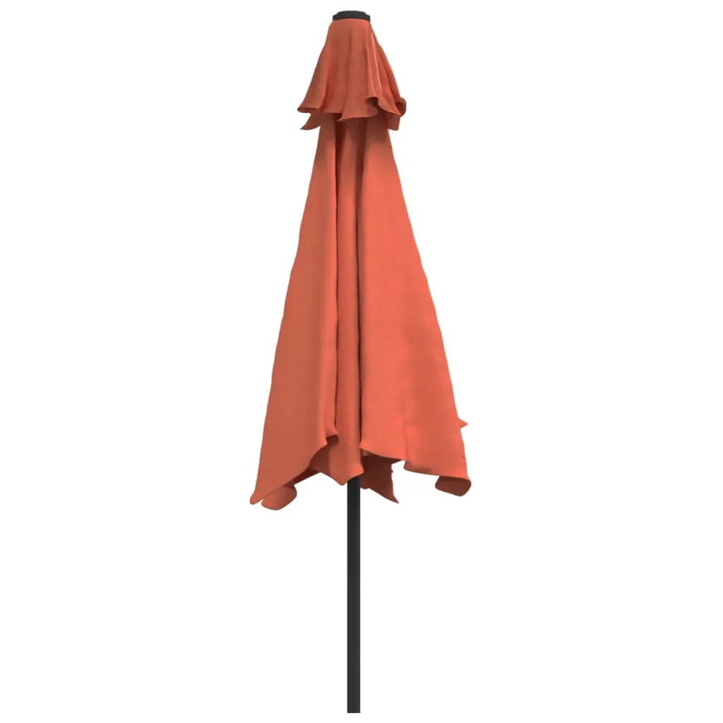Eleganter Gartenschirm 300 x 222 cm in Terrakotta